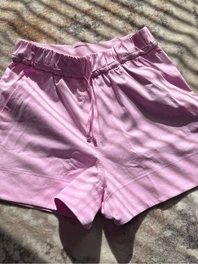 lululemon athletica Soft Pink Elastic-Waist Athletic Shorts